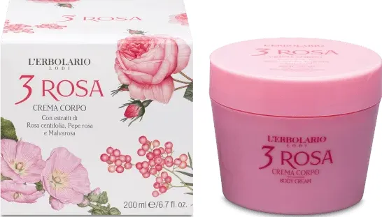 3 rosa crema corpo 200 ml - erboristeria binasco