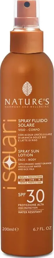 Spray fluido solare spf 30 200 ml - erboristeria binasco