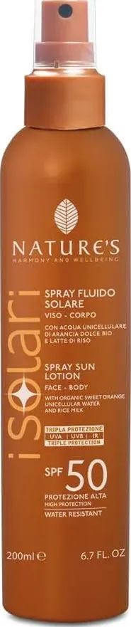 Spray fluido solare spf 50 200 ml - erboristeria binasco