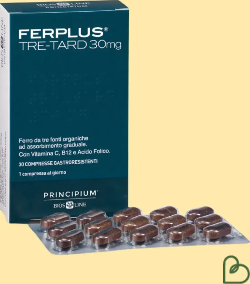 Principium ferplus tre-tard 30 mg 30 compresse - erboristeria binasco