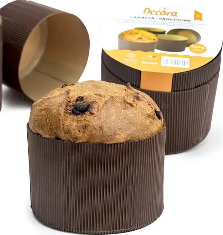 Confezione 5 stampi per panettone 750 g rigidi