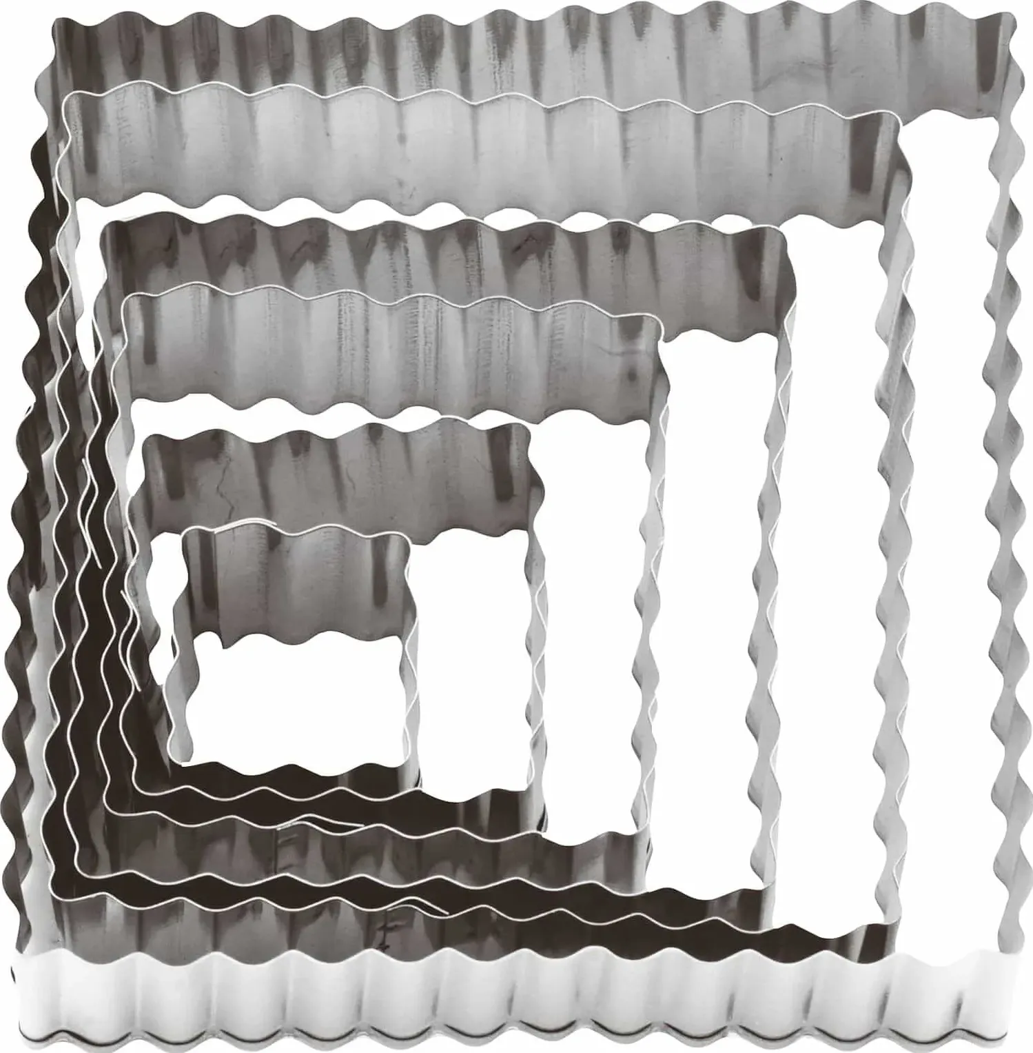 Set 6 pz tagliapasta quadrato festonato in acciaio inox