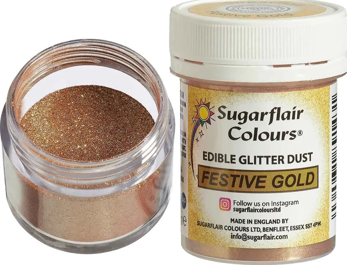 Colorante in polvere glitter festive gold