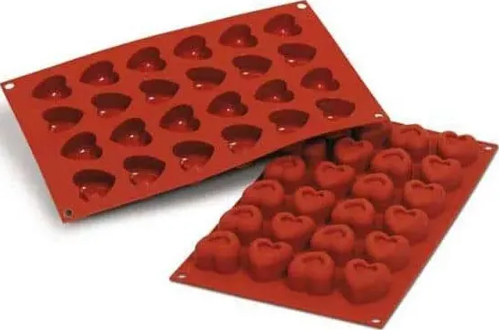 Stampo in silicone savarin cuori piccoli silikomart sf089