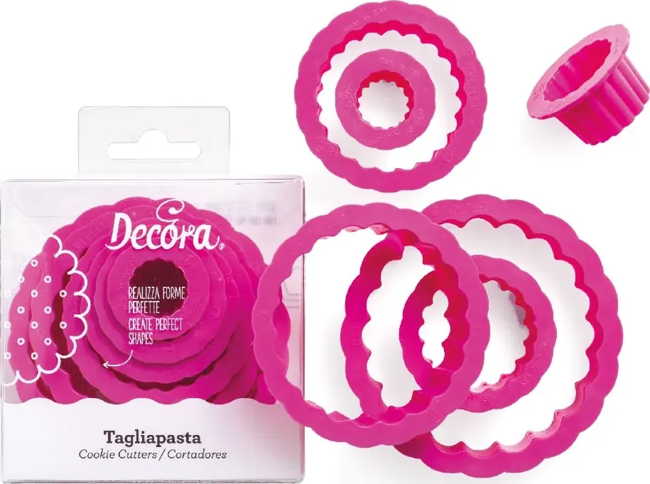 Set 6 tagliapasta tondo festonato decora