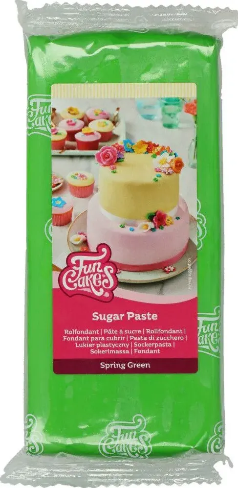 Pasta di zucchero da copertura verde spring green funcakes &#8211; 1 kg