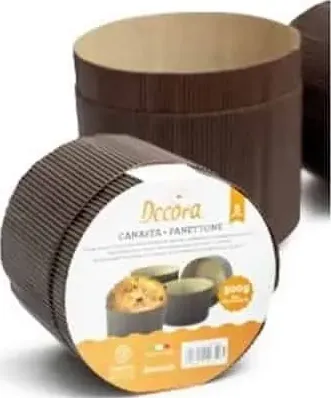 Confezione 5 stampi per panettone 500 g rigidi