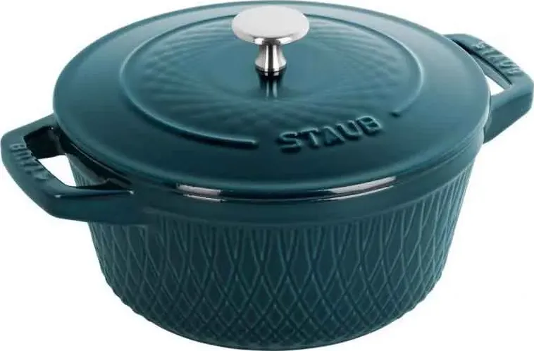 Cocotte tonda la mer twist in ghisa smaltata staub