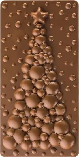 Stampo tavoletta di cioccolato bubble tree pavoni