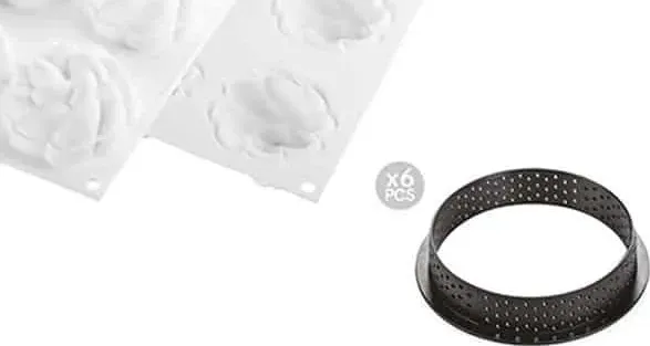 Stampo in silicone kit tarte ring fleur silikomart