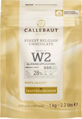 Callebaut cioccolato bianco w2 in dischetti