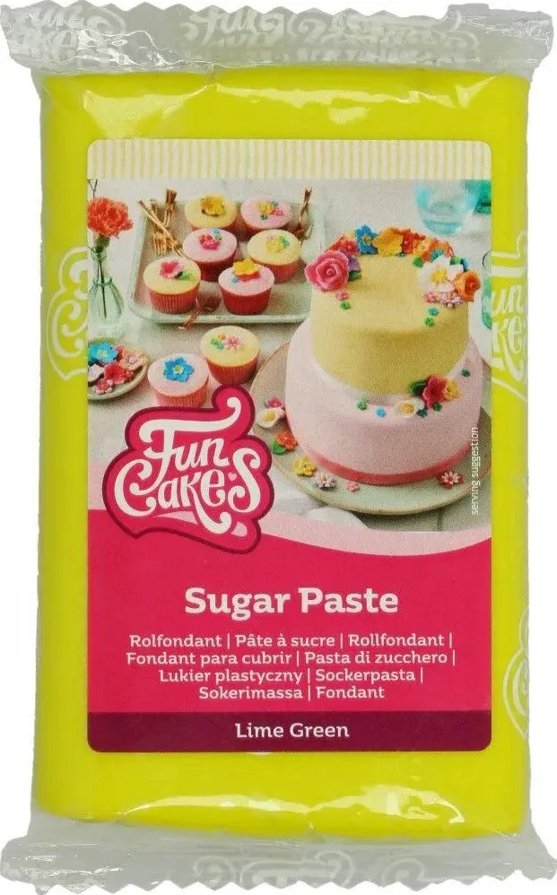 Pasta di zucchero da copertura verde lime green funcakes &#8211; 250 gr