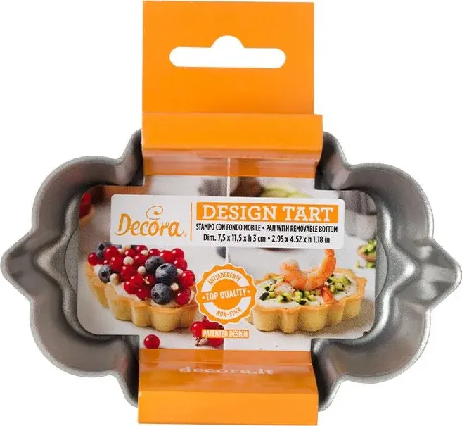 Stampo design tart crostata mini ovale