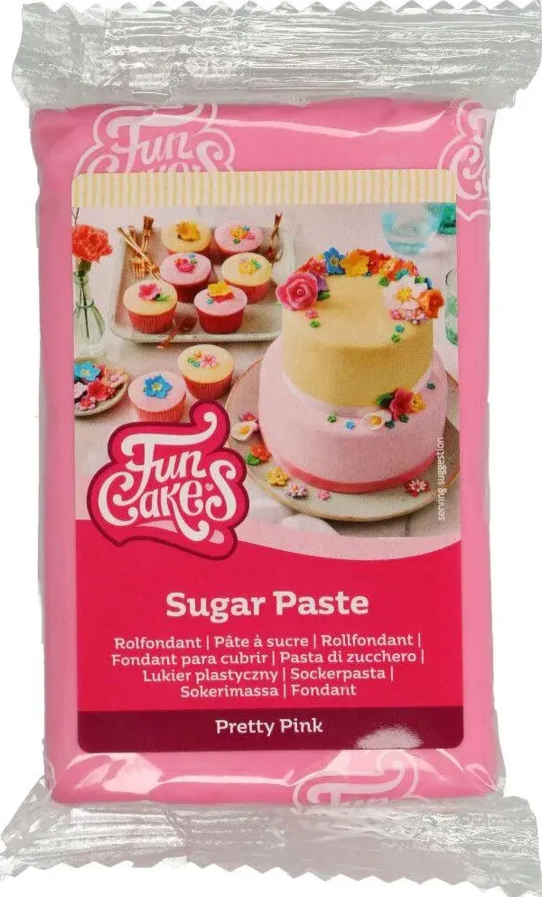 Pasta di zucchero da copertura rosa pretty pink funcakes &#8211; 250 gr