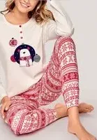 "Pigiama donna natale 0845 nordkapp cotone interlock infiore unica"