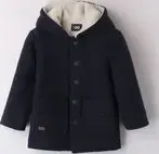 "Cappotto con cappuccio tinta unita 4a444 bambino ido navy"