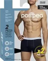 "Boxer uomo tommy 2 paia in cotone pompea nero"