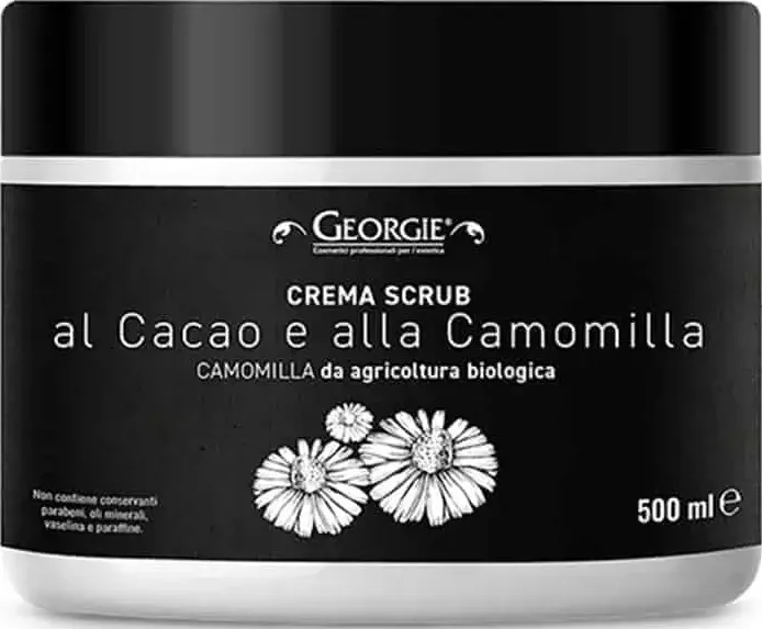 Crema scrub al cacao e alla camomilla 500 ml. georgie