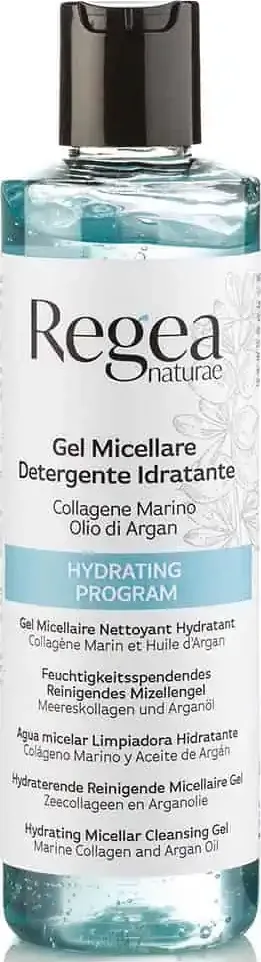 Gel micellare detergente idratante con collagene marino e olio di argan 250 ml. hydrating program regea