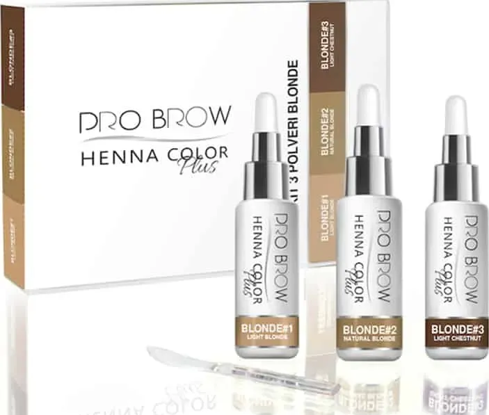 Kit 3 polveri blonde henna color plus pro brow