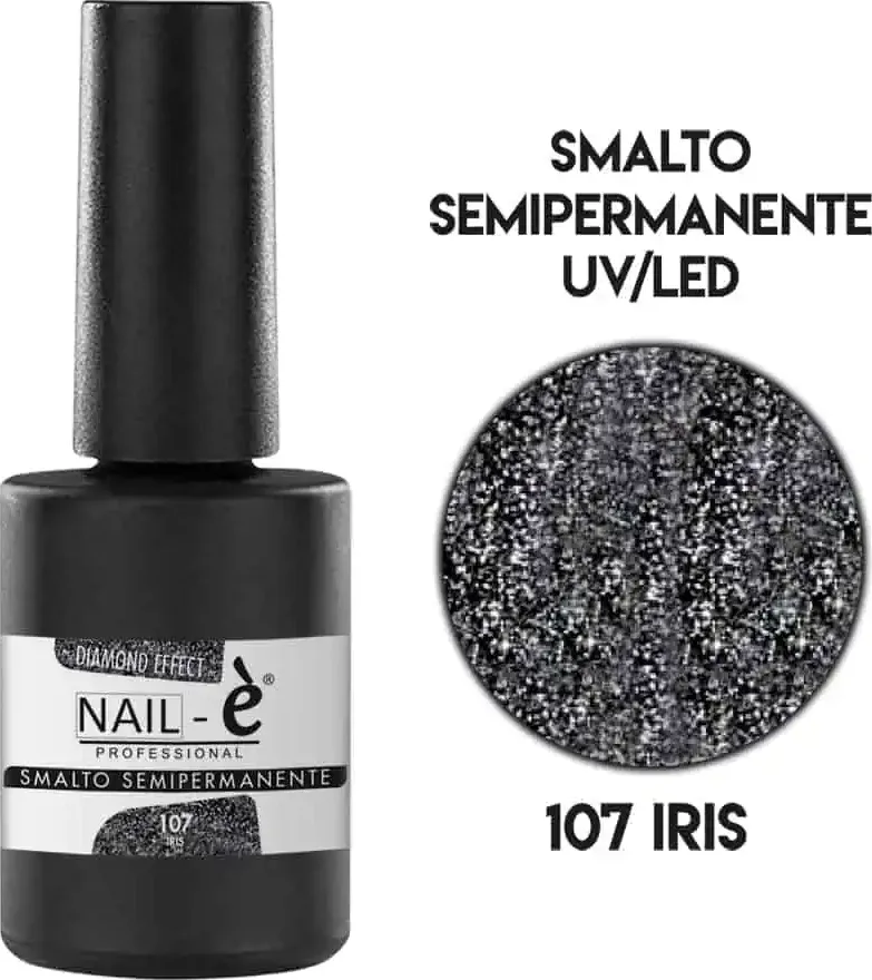 Smalto semipermanente 107 iris diamond effect 7 ml. nail-&#232; new generation