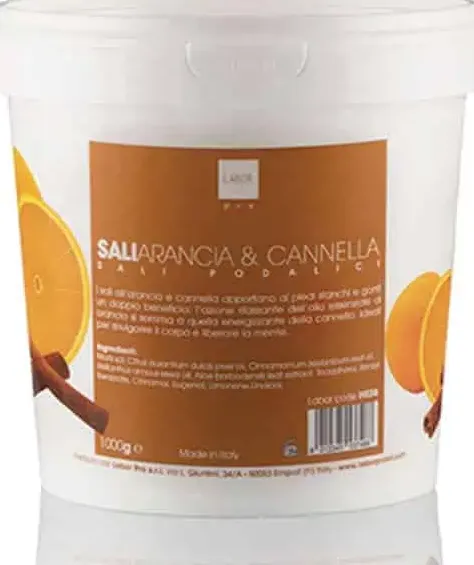 Sali pediluvio profumati all'arancia e cannella 1 kg. labor pro