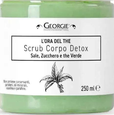 L'ora del the - scrub corpo detox al sale zucchero e the verde 250 ml. georgie