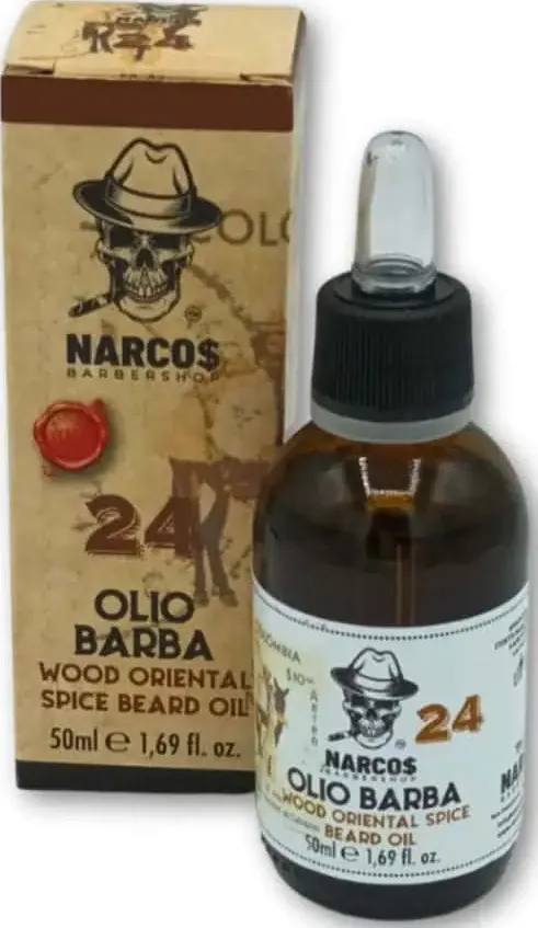 Olio barba legno e spezie orientali 50 ml. n24 narcos