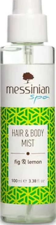 Acqua profumata spray per capelli e corpo limone e fico 100 ml. messinian spa