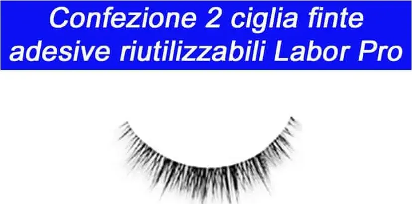 Kit 2 ciglia finte intere adesive riutilizzabili easylashes g124 labor pro