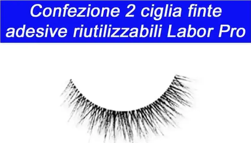 Kit 2 ciglia finte intere adesive riutilizzabili easylashes f34 labor pro