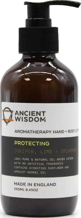 Lozione per mani e corpo al ginepro, lime e menta verde (protezione) 250 ml. ancient wisdom