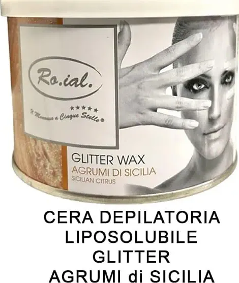 Barattolo cera liposolubile glitter agrumi di sicilia 400 ml. roial