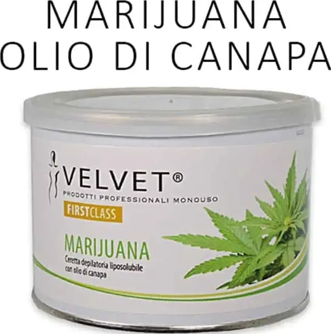 Barattolo cera liposolubile olio di canapa - marijuana 400 ml. velvet