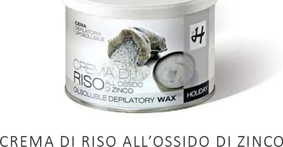 Barattolo cera liposolubile crema di riso all'ossido di zinco 400 ml. holiday