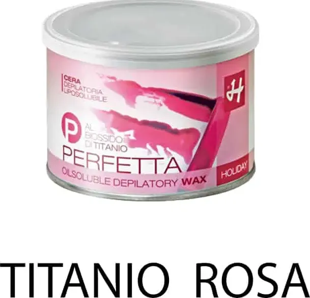 Barattolo cera titanio rosa 400 ml. perfetta holiday