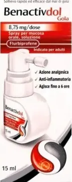 Benactivdol gola spray 15ml 8,75 mal di gola | farmacia online cisternino