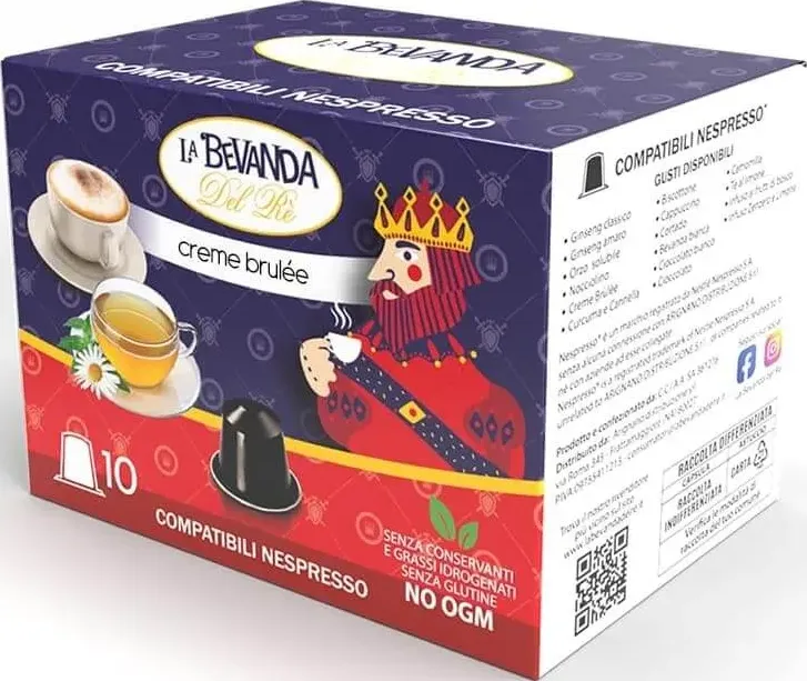 CREME BRULEE, 10 Capsule Caffe Nespresso Compatibili, Capsula da 6G, 60G