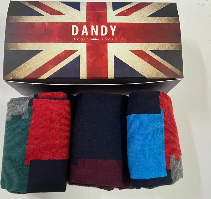 3 paia calza corta uomo in caldo cotone dandy scatolati 541cf