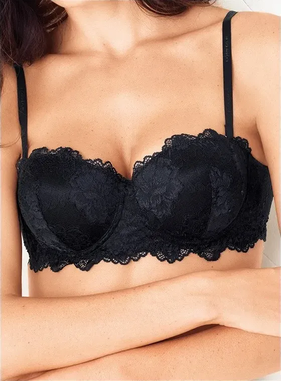 Reggiseno a balconcino in pizzo deluxe fascia lormar coppa b