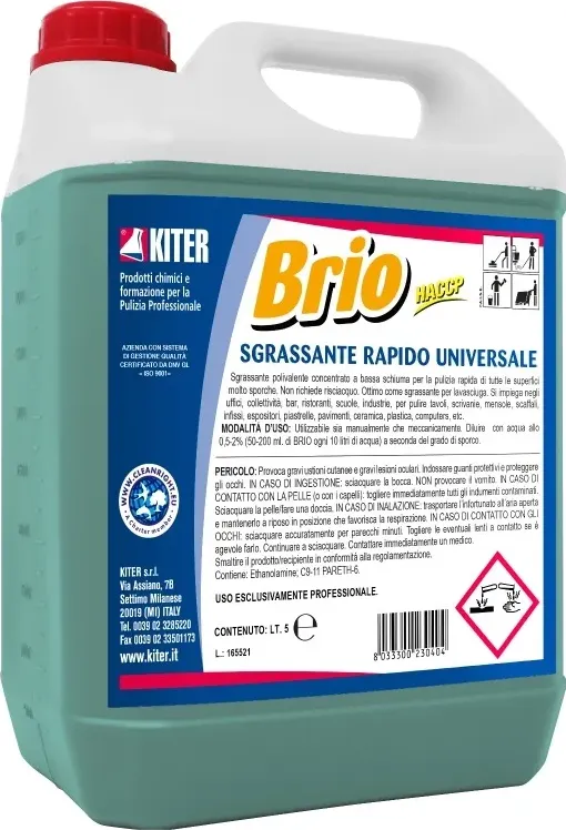 kiter brio sgrassante 5 l di hygienesystem.it