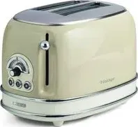 "Ariete 155 Tostapane Vintage 2 fette di pane - con pinze - 6 livelli di tostatura - 810 Watt- Acciaio Inox - Linea Vintage - Beige"