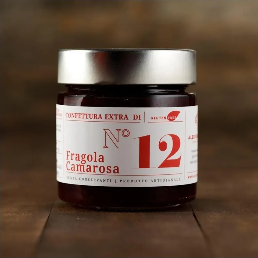 Confettura extra di fragola camarosa - 2 vasetti - invasi dal gusto peso 540 grammi