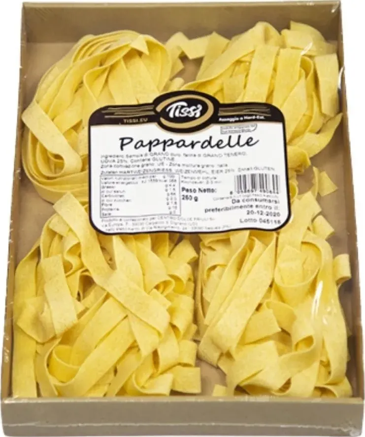 Pasta pappardelle friulane - tissi - centro dolce friuli srl peso 250  grammi