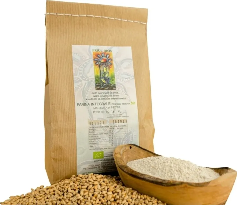 Farina integrale di grano tenero bio  - friul bios peso 1 kg