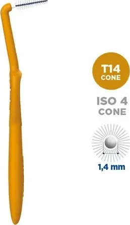 Curasept Proxi Angle Treatment T14 Cone ISO 4 1,4 mm Scovolino Ocra 5 Pezzi