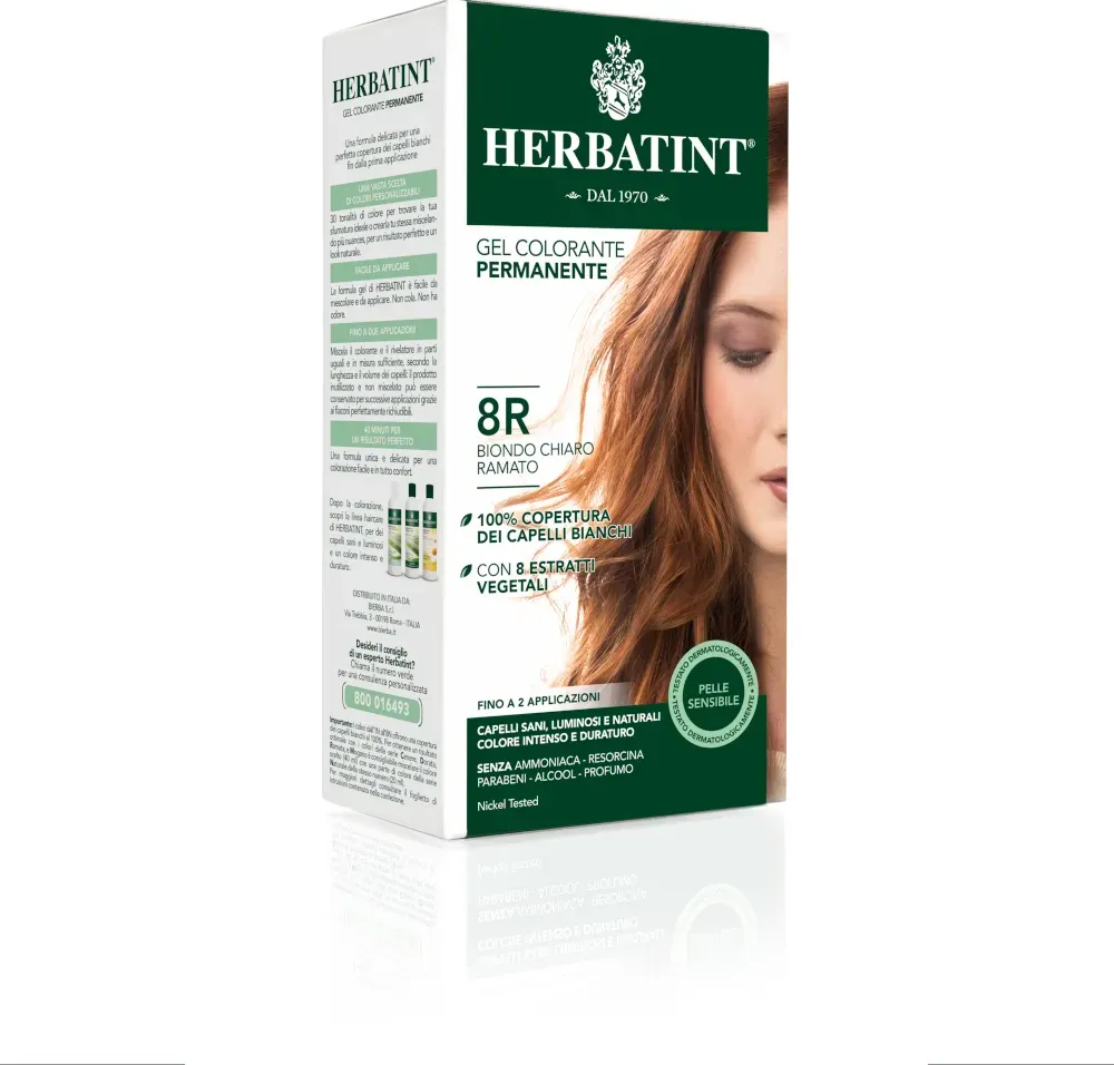 Herbatint Gel Permanente 8R Biondo Chiaro Ramato 150 ml