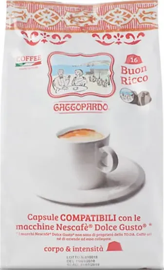 Buon Ricco Gattopardo To.Da 16 capsule per Nescafé Dolce Gusto