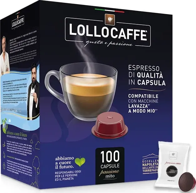 Nero Lollo Caffè capsule per Lavazza A Modo Mio