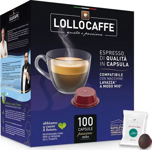 Decaffeinato Lollo Caffè capsule per Lavazza A Modo Mio